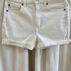 American Eagle Outfitters White Stretch Denim Shorts